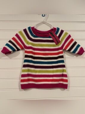 Tea Collection Baby Striped Cotton Knit Sweater 3-6 Months